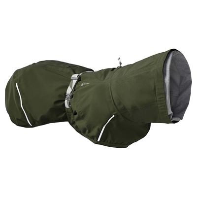 Hurtta ECO Mudventure Vandtæt Hundefrakke i Farven Forest Green